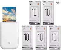 Портативный фотопринтер Xiaomi Mi Portable Photo Printer Комбинация 3 + 50 листов