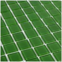 Стеклянная мозаика DAO-106-23-4. Размер 300х300мм. Толщина 4мм. Цвет зеленый. 1 лист. Площадь 0.09м2