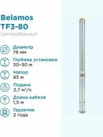 Скважинный насос BELAMOS TF3-80 (кабель 1.5 м) (1000 Вт) серебристый