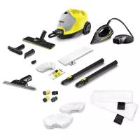 Пароочиститель для дома Karcher SC 4 EasyFix Iron + аксессуары VELER: 2 салфетки для пола, 2 обтяжки для ручной насадки, 4 щёточки, насадка для мойки окон