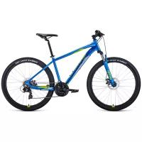 Горный (MTB) велосипед FORWARD Apache 27.5 2.0 Disc (2021) синий/зеленый 19