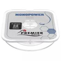 Леска MONOPOWER ICE 0,14 мм/30 м Clear Nylon PREMIER fishing