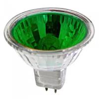 Лампа галогеновая софит 50W GU5.3 400Лм 12V со стеклом зеленая CLRMR16 (Vito), арт. CLRMR16-50W/GRE/GU5.3/12V