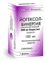 Йогексол-Бинергия р-р д/ин. йода/ фл., 300 мг йода/мл, 100 мл