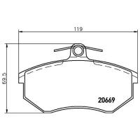 TRIALLI PF2709 Колодки тормозные передние к-кт