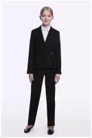 Школьный пиджак Шалуны, карманы, размер 42, 164, серый