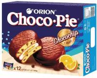 Пирожное Orion Choco Pie ChocoChip & Orange, 360 г, 12 шт. в уп