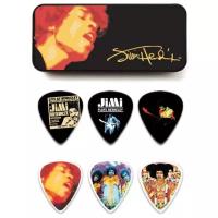 Набор медиаторов DUNLOP JН-PT03Н Electric Ladyland Pick Tin, жесткие, 12 шт