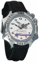 Мужские наручные часы Восток Командирские 531764-classic, натуральная кожа, черный