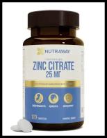 Капсулы NUTRAWAY Zinc Citrate, 25 мг, 120 шт