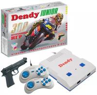 Игровая приставка Dendy Junior 300 встроенных игр (8 бит) со световым пистолетом / Ретро консоль Денди / Для телевизора