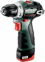 Аккумуляторная дрель-шуруповерт Metabo PowerMaxx BS BL 12В Li-Ion 2.0Ач х 2, кейс 601721500