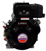 Двигатель дизельный Lifan Diesel 188FD 6А for generator (10.6л. с, 456куб. см, конусный вал, ручной и электрический старт, катушка 6А)