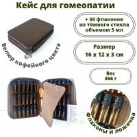 Аптечка Homeopathic_cases для хранения и транспортировки гомеопатических препаратов на 36 флаконов объемом 5 мл