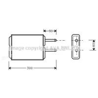 AVA MZ6124 Радиатор отопителя Mazda 626 MX6