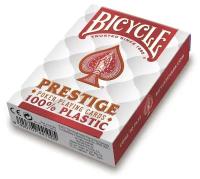 Игральные карты Bicycle Prestige – 100% пластик, красные