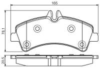 Дисковые тормозные колодки задние Bosch 0986495099 для Volkswagen Crafter, Mercedes-Benz Sprinter (4 шт.)