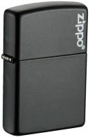 Оригинальная бензиновая зажигалка ZIPPO 218ZL с покрытием Black Matte