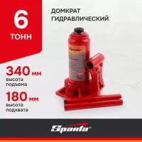 Домкрат гидравлический бутылочный Sparta Compact 6 т, h подъема 180-340 мм 50340