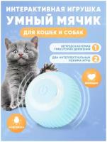 Игрушка для кошек, интерактивный мяч для кошки голубой