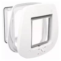 Дверца для кошек и собак Trixie 4-Way Flap Door for Glass, размер 27х26см., белый