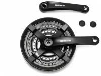 Система велосипедная SHIMANO FC-TY501, 6/7/8 скоростей, 28/38/48X170мм, под квадрат, без каретки, черный