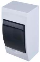 Бокс (щиток) на 4 автомата 1 ряд пластиковый наружный IP40 прозрачная дверь ЩРН-П-4 (IEK), арт. MKP12-N-04-40-20