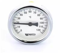 Термометр биметаллический F+R801 63 мм 120° WATTS с погружной гильзой 50 мм