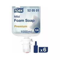 Картридж с жидким мылом-пеной одноразовый TORK (Система S4), мягкое, 1 л, 520501, 1 шт