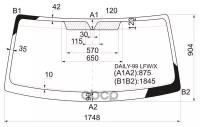 Стекло Лобовое Iveco Daily 99-14 / Nissan Interstar 01-10 / Opel Movano 98-10 / Renault Master 97-10 XYG арт. DAILY-99 LFW/X