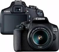 Фотоаппарат Canon EOS 2000D Kit EF-S 18-55mm f/ II, черный/ kit 18-55 III