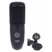 Микрофон проводной AKG P120, разъем: XLR 3 pin (M), черный