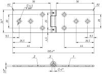 Петля дверная карточная врезная 120х34 мм STARFIX цинк (SMP-38820-1)