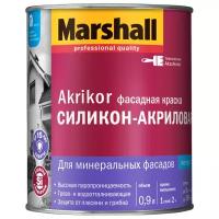 Краска акриловая Marshall Akrikor Фасадная силикон-акриловая матовая белый 0.9 л 1.3 кг