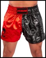 Шорты для тайского бокса Venum Logos Black/Red (M)