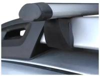 Багажник на крышу Inter на широкие рейлинги для Renault Duster / Рено Дастер 2015-2020 рестайлинг, аэродинамические дуги 120