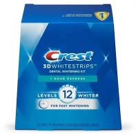 Crest отбеливающие полоски 3D Whitestrips 1 Hour Express 12 тонов (20шт)