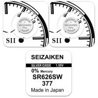 Батарейки для часов SEIZAIKEN 377 (SR626SW) BL2, 2 шт