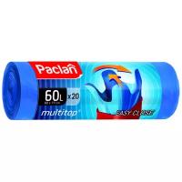 Мешки для мусора 60 л, 20 шт, синие, MULTITOP, Paclan