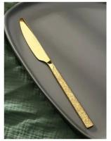Нож столовый из нержавеющей стали Magistro «Лин GOLD», h=22,5 см, на подвесе, цвет золотой