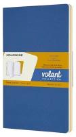 Блокнот Moleskine VOLANT Large 130х210мм 96стр. линейка мягкая обложка синий/желтый янтарный (2шт)