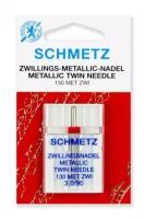 Иглы Schmetz, двойные для металлизированных нитей № 90/3,0