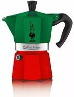 Гейзерная кофеварка Bialetti Moka Express Tricolore 3 порции (130мл) под цвет итальянского флага