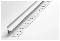 Профиль алюминиевый внутренний для плитки до 12 мм, лука ПК 06-12.2700.01л, длина 2,7м, 01л - Анод серебро матовое