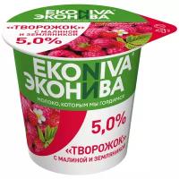 ЭкоНива творожок с малиной и земляникой, 5%, 125 г