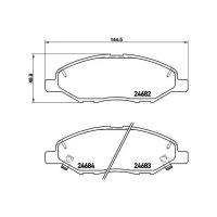 Дисковые тормозные колодки передние brembo P56088 для Nissan Micra, Nissan Tiida, Nissan Note, Nissan March (4 шт.)