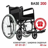 Набор кресло-коляска механическая Ortonica Base 100/Base 200 ширина сиденья 48 см литые колеса + подушка