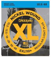 Струны D'Addario EXL110+ Nickel Wound 10.5-48 для электрогитары
