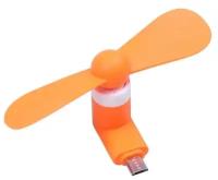 Портативный вентилятор micro USB /мини вентилятор usb / вентилятор для телефона, планшета / портативный охлаждающий вентилятор / оранжевый