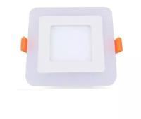 Светодиодный светильник панель-квадрат 90-3+3ВТ-220В - Цвет свечения: Белый (5600K)